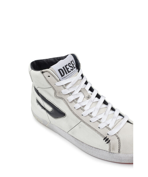 DIESEL(ディーゼル)の「レディース ミドルカット レザー スニーカー(スニーカー・レディース・ホワイト/ブラック・38/39/35/36/37)」の5枚目の写真