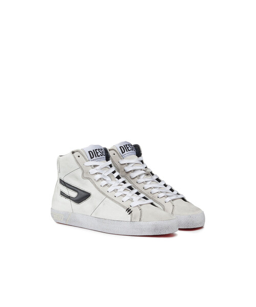 DIESEL(ディーゼル)の「レディース ミドルカット レザー スニーカー(スニーカー・レディース・ホワイト/ブラック・38/39/35/36/37)」の6枚目の写真