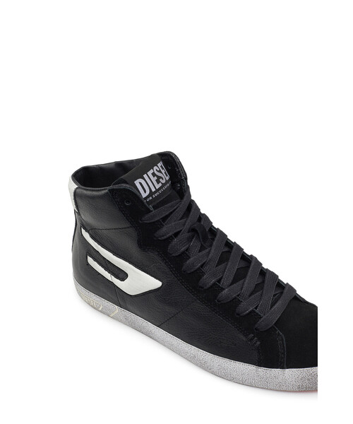 DIESEL(ディーゼル)の「レディース ミドルカット レザー スニーカー(スニーカー・レディース・ホワイト/ブラック・38/39/35/36/37)」の9枚目の写真