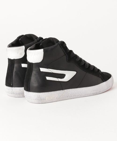 DIESEL(ディーゼル)の「レディース ミドルカット レザー スニーカー(スニーカー・レディース・ホワイト/ブラック・38/39/35/36/37)」の17枚目の写真