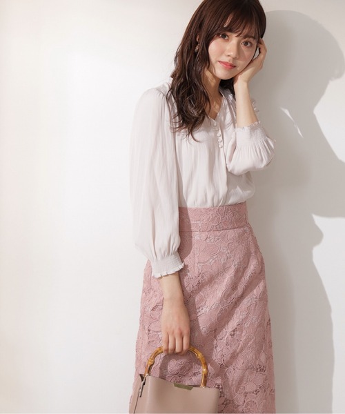 PROPORTION BODY DRESSING（プロポーションボディドレッシング）の「スキッパーブラウス / 1212110900（シャツ/ブラウス・レディース・ホワイト系その他/ブルー/グレー・SMALL/MEDIUM）」の2枚目の写真