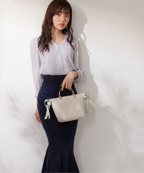 PROPORTION BODY DRESSING（プロポーションボディドレッシング）の「スキッパーブラウス / 1212110900（シャツ/ブラウス・レディース・ホワイト系その他/ブルー/グレー・SMALL/MEDIUM）」の6枚目の写真