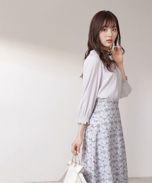 PROPORTION BODY DRESSING（プロポーションボディドレッシング）の「スキッパーブラウス / 1212110900（シャツ/ブラウス・レディース・ホワイト系その他/ブルー/グレー・SMALL/MEDIUM）」の9枚目の写真