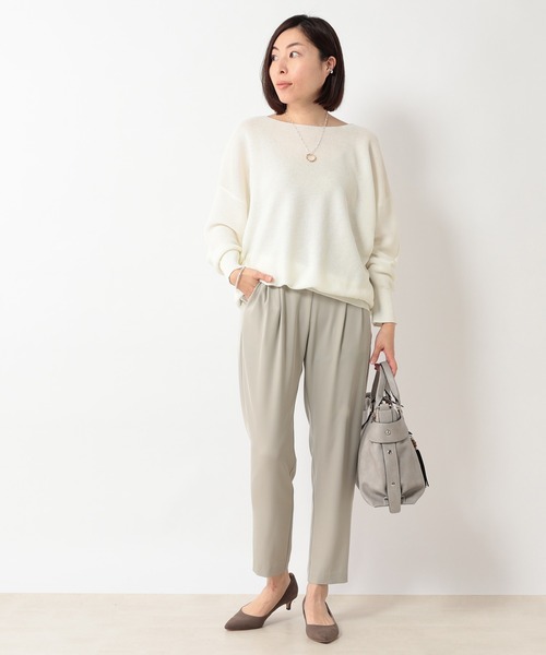 RIVE DROITE(リヴドロワ)の「ガーターコクーンチュニックニット(ニット/セーター・レディース・オフホワイト/ベージュ/ライム/ブルー・FREE)」の17枚目の写真