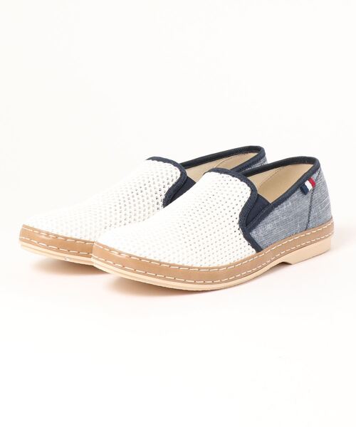 TopIsm(トップイズム)の「メッシュスリッポン(スリッポン・メンズ・ホワイト/ネイビー/ブラック×ホワイト/ブラック×ブラック・26/27/25.5/26.5/28)」の2枚目の写真
