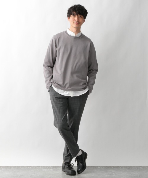 GLOBAL WORK（グローバルワーク）の「スマートリッチニットプルオーバー/263111（ニット/セーター・メンズ・ライトグレー/ネイビー/グレー・SMALL/MEDIUM/LARGE）」の7枚目の写真