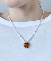 LOWRYS FARM | ガラスハートトップネックレス　273242(ネックレス)
