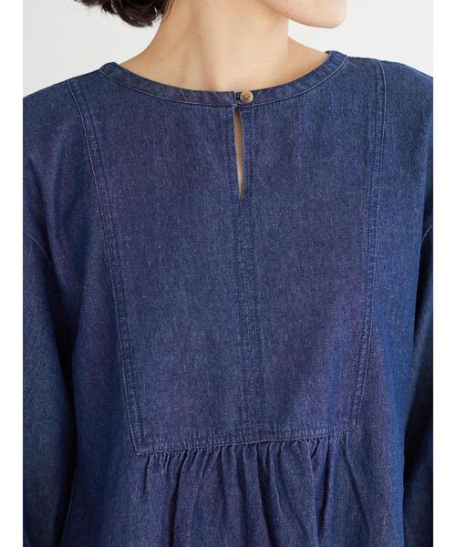 Green　Parks（グリーンパークス）の「デニムヨーク切替チュニック（Tシャツ/カットソー・レディース・インディゴブルー/ライトインディゴブルー・FREE）」の20枚目の写真
