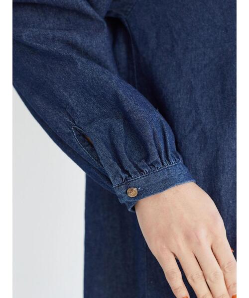 Green　Parks（グリーンパークス）の「デニムヨーク切替チュニック（Tシャツ/カットソー・レディース・インディゴブルー/ライトインディゴブルー・FREE）」の19枚目の写真