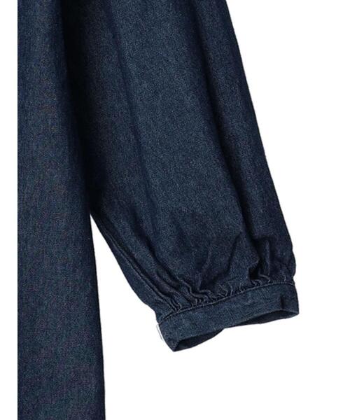 Green　Parks（グリーンパークス）の「デニムヨーク切替チュニック（Tシャツ/カットソー・レディース・インディゴブルー/ライトインディゴブルー・FREE）」の10枚目の写真