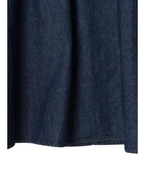 Green　Parks（グリーンパークス）の「デニムヨーク切替チュニック（Tシャツ/カットソー・レディース・インディゴブルー/ライトインディゴブルー・FREE）」の9枚目の写真