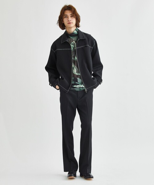 LiNoH(リノー)の「ART PRINT TURTLENECK TEE(Tシャツ/カットソー・メンズ・グリーン/ブルー・1/2)」の5枚目の写真