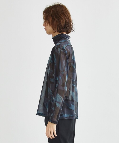 LiNoH(リノー)の「ART PRINT TURTLENECK TEE(Tシャツ/カットソー・メンズ・グリーン/ブルー・1/2)」の20枚目の写真