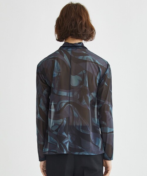 LiNoH(リノー)の「ART PRINT TURTLENECK TEE(Tシャツ/カットソー・メンズ・グリーン/ブルー・1/2)」の21枚目の写真