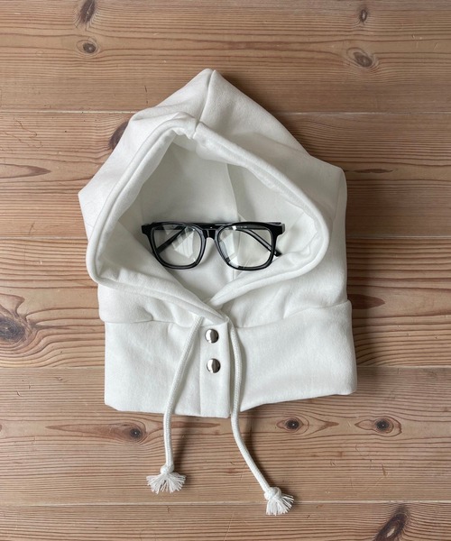 wee9s（ウィークス）の「buddy hoodie / スウェットフーディーバラクラバ（ニットキャップ/ビーニー・レディース・グレー/ホワイト/ブラック/ネイビー・FREE）」の21枚目の写真