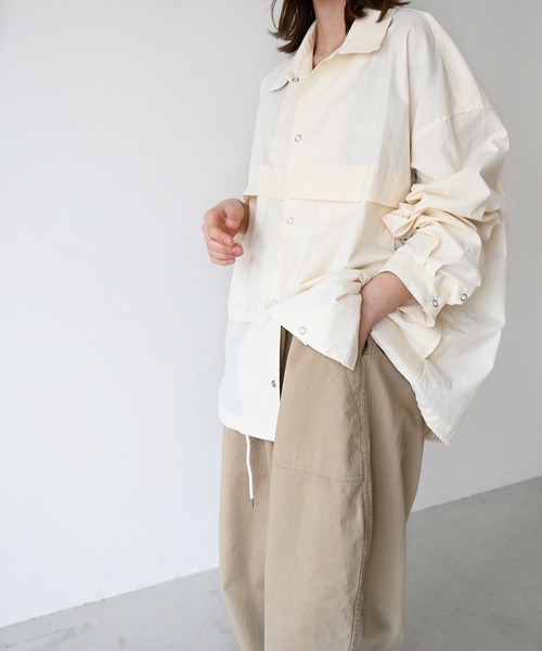 CANAL JEAN(キャナルジーン)の「choice_cnl(チョイス) ナイロンジャケット(ナイロンジャケット・レディース・ネイビー/クリーム・ONE SIZE)」の4枚目の写真