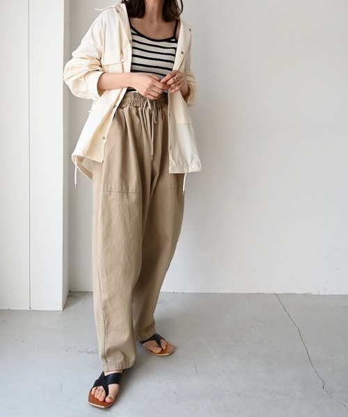 CANAL JEAN(キャナルジーン)の「choice_cnl(チョイス) ナイロンジャケット(ナイロンジャケット・レディース・ネイビー/クリーム・ONE SIZE)」の3枚目の写真