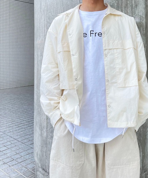 CANAL JEAN(キャナルジーン)の「choice_cnl(チョイス) ナイロンジャケット(ナイロンジャケット・レディース・ネイビー/クリーム・ONE SIZE)」の5枚目の写真