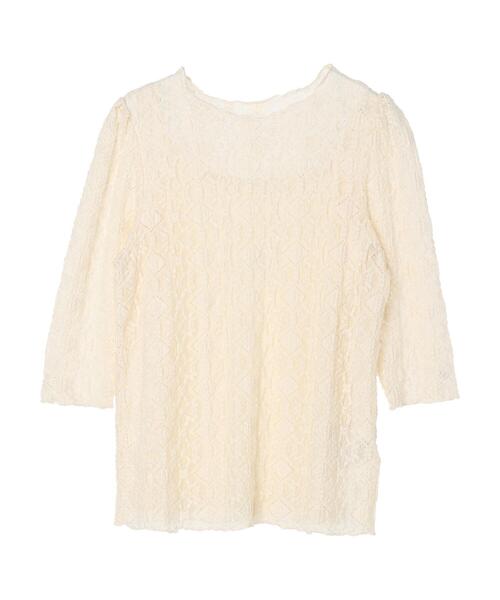 Green Parks(グリーンパークス)の「SET2点 レースプルオーバー(Tシャツ/カットソー・レディース・ホワイト/グリーン・FREE)」の13枚目の写真