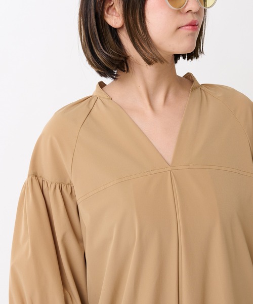 ear PAPILLONNER(イアパピヨネ)の「"SUM1 STYLE(スミスタイル)” 体形カバーが叶う前後2WAYワンピース(ワンピース・レディース・ブラック/サンドベージュ/サックスブルー・FREE)」の7枚目の写真