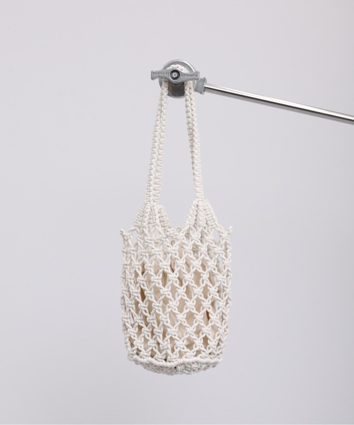 ap retro(アプレトロ)の「メッシュバッグ 巾着付(ハンドバッグ・レディース・ホワイト/ブラック/ベージュ/グリーン・FREE)」の10枚目の写真