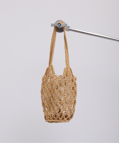 ap retro(アプレトロ)の「メッシュバッグ 巾着付(ハンドバッグ・レディース・ホワイト/ブラック/ベージュ/グリーン・FREE)」の14枚目の写真