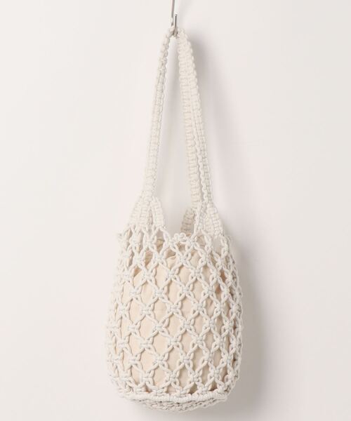 ap retro(アプレトロ)の「メッシュバッグ 巾着付(ハンドバッグ・レディース・ホワイト/ブラック/ベージュ/グリーン・FREE)」の11枚目の写真