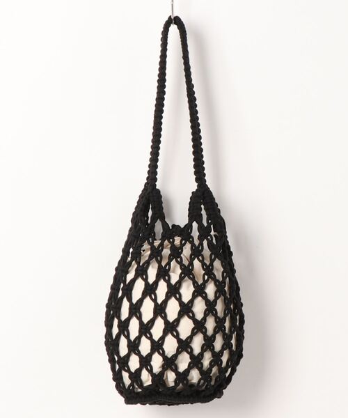 ap retro(アプレトロ)の「メッシュバッグ 巾着付(ハンドバッグ・レディース・ホワイト/ブラック/ベージュ/グリーン・FREE)」の13枚目の写真