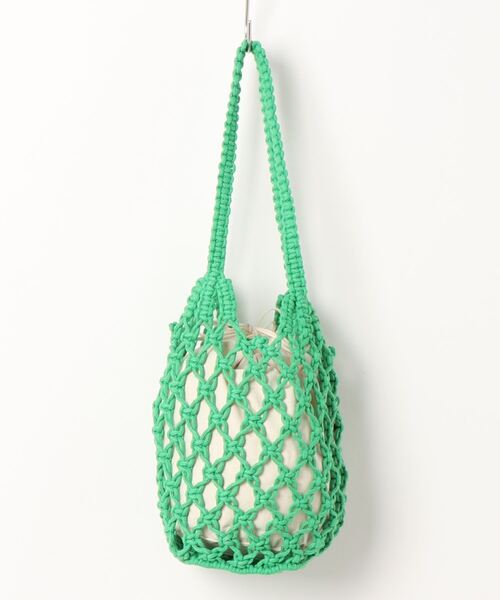 ap retro(アプレトロ)の「メッシュバッグ 巾着付(ハンドバッグ・レディース・ホワイト/ブラック/ベージュ/グリーン・FREE)」の17枚目の写真