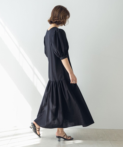 rectangle（レクタングル）の「キャンブリックマーメイドワンピース（シャツワンピース・レディース・ブラック/オフホワイト・LARGE/MEDIUM）」の10枚目の写真