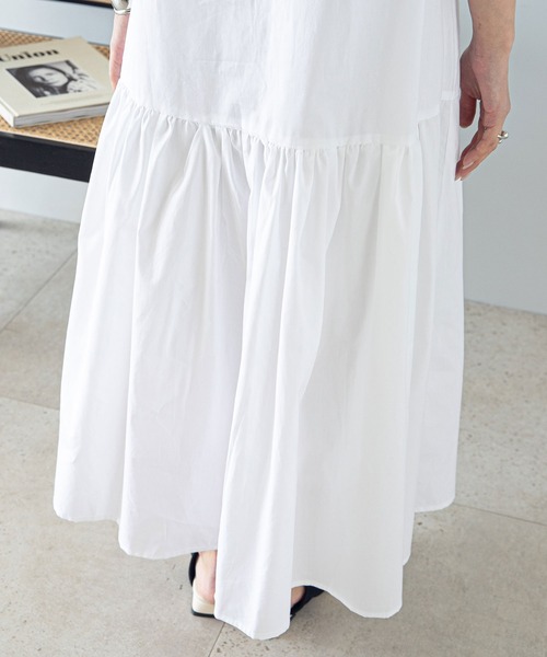 rectangle（レクタングル）の「キャンブリックマーメイドワンピース（シャツワンピース・レディース・ブラック/オフホワイト・LARGE/MEDIUM）」の11枚目の写真