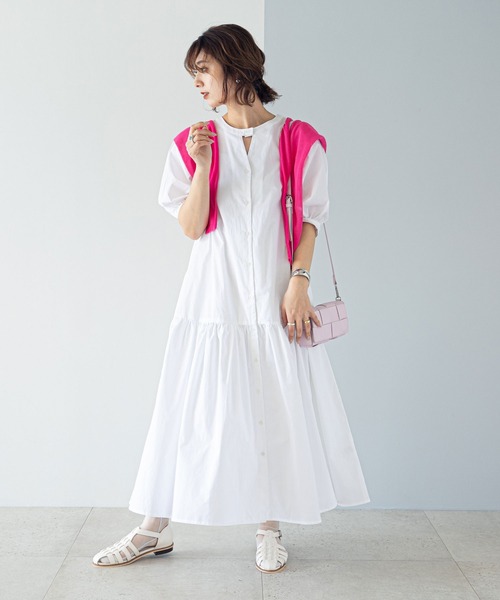 rectangle（レクタングル）の「キャンブリックマーメイドワンピース（シャツワンピース・レディース・ブラック/オフホワイト・LARGE/MEDIUM）」の12枚目の写真