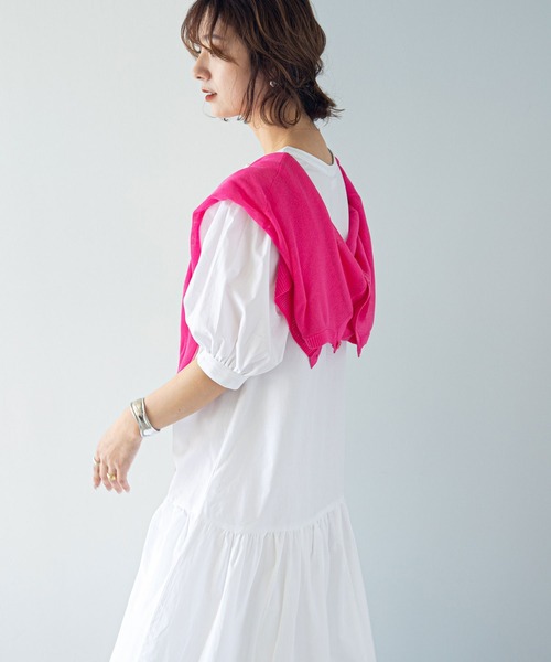 rectangle（レクタングル）の「キャンブリックマーメイドワンピース（シャツワンピース・レディース・ブラック/オフホワイト・LARGE/MEDIUM）」の3枚目の写真