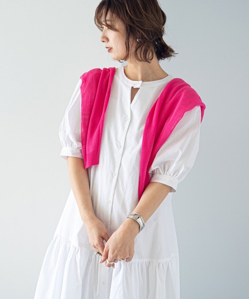 rectangle（レクタングル）の「キャンブリックマーメイドワンピース（シャツワンピース・レディース・ブラック/オフホワイト・LARGE/MEDIUM）」の17枚目の写真