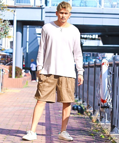 LUXSTYLE(ラグスタイル)の「無地シェフショーツ(その他パンツ・メンズ・ブラック/ダークブラウン/ベージュ/ネイビー/グレー/カーキ/ナチュラル・M/L/XL)」の11枚目の写真