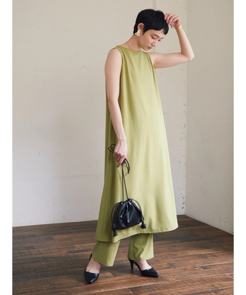 armonia(アルモニーア)の「armonia. セミフレアリラックスパンツ(その他パンツ・レディース・ベージュ/ネイビー/ライトグリーン・FREE)」の10枚目の写真