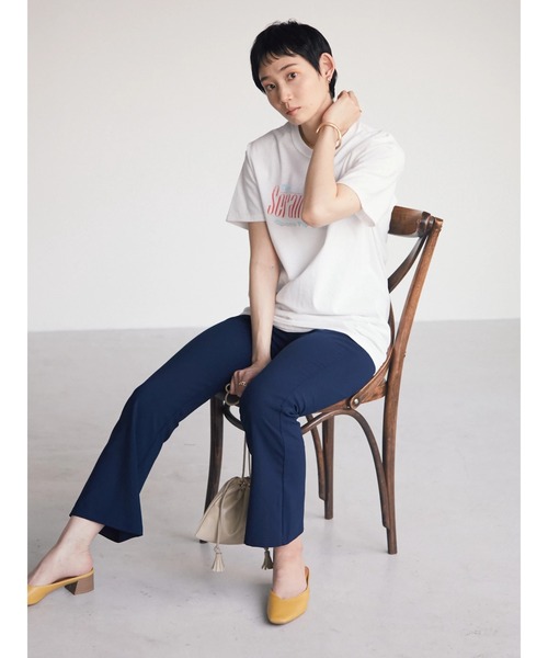 armonia(アルモニーア)の「armonia. セミフレアリラックスパンツ(その他パンツ・レディース・ベージュ/ネイビー/ライトグリーン・FREE)」の13枚目の写真