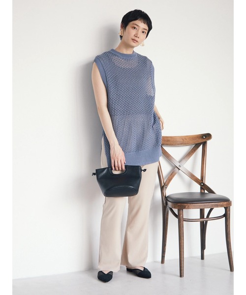 armonia(アルモニーア)の「armonia. セミフレアリラックスパンツ(その他パンツ・レディース・ベージュ/ネイビー/ライトグリーン・FREE)」の19枚目の写真