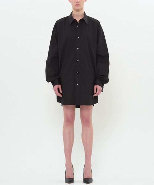 DRESSEDUNDRESSED(ドレスドアンドレスド)の「French Cuffs Double Buttonhole Oversized Shirt(シャツ/ブラウス・メンズ・ホワイト/ブラック/サックスブルー・3/4/2)」の6枚目の写真