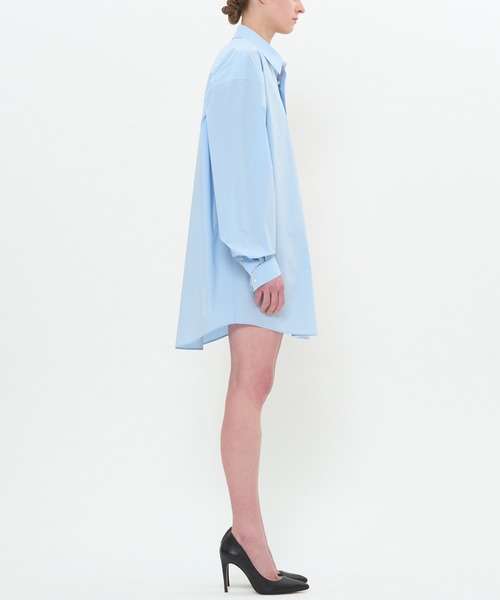 DRESSEDUNDRESSED(ドレスドアンドレスド)の「French Cuffs Double Buttonhole Oversized Shirt(シャツ/ブラウス・メンズ・ホワイト/ブラック/サックスブルー・3/4/2)」の8枚目の写真