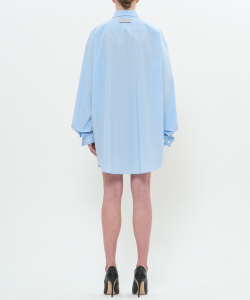DRESSEDUNDRESSED(ドレスドアンドレスド)の「French Cuffs Double Buttonhole Oversized Shirt(シャツ/ブラウス・メンズ・ホワイト/ブラック/サックスブルー・3/4/2)」の9枚目の写真