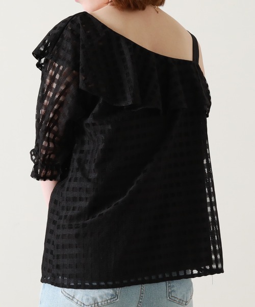 Cheek(チーク)の「ワンショルフリルブラウス(シャツ/ブラウス・レディース・ホワイト/ブラック/イエロー・MEDIUM)」の14枚目の写真