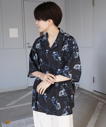 ビッグシルエット オープンカラー総柄半袖シャツ フラワー / 幾何学 ユニセックス