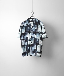 ビッグシルエット オープンカラー総柄半袖シャツ フラワー / 幾何学 ユニセックス
