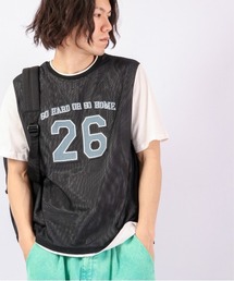 Sunsweet フェイクレイヤードデザイン半袖Tシャツ