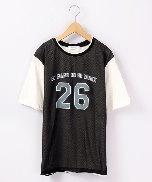 FUNALIVE(ファンアライブ)の「Sunsweet フェイクレイヤードデザイン半袖Tシャツ(Tシャツ/カットソー・メンズ・ブラック/ベージュ・M/L)」の20枚目の写真