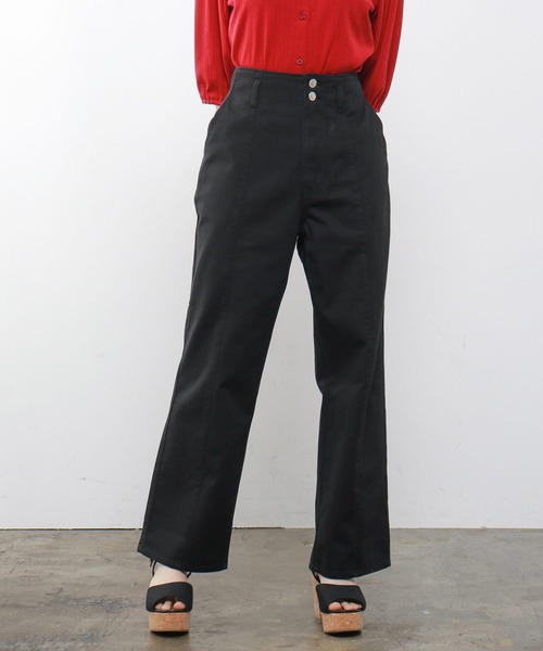 Honeys(ハニーズ)の「ストレートパンツ(デニムパンツ・レディース・アイボリー/ブラック/インディゴブルー/ライトインディゴブルー・SS/S/M/L)」の2枚目の写真