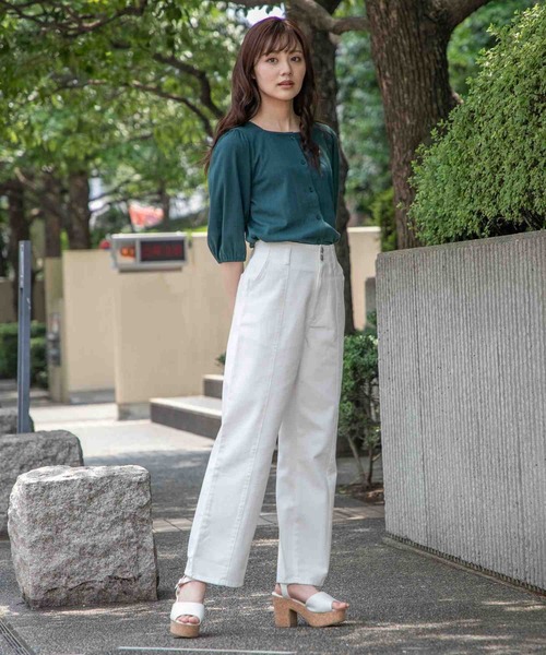 Honeys(ハニーズ)の「ストレートパンツ(デニムパンツ・レディース・アイボリー/ブラック/インディゴブルー/ライトインディゴブルー・SS/S/M/L)」の5枚目の写真