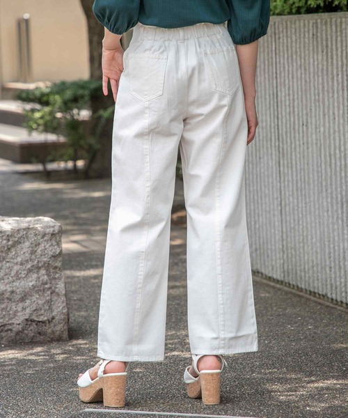 Honeys(ハニーズ)の「ストレートパンツ(デニムパンツ・レディース・アイボリー/ブラック/インディゴブルー/ライトインディゴブルー・SS/S/M/L)」の9枚目の写真