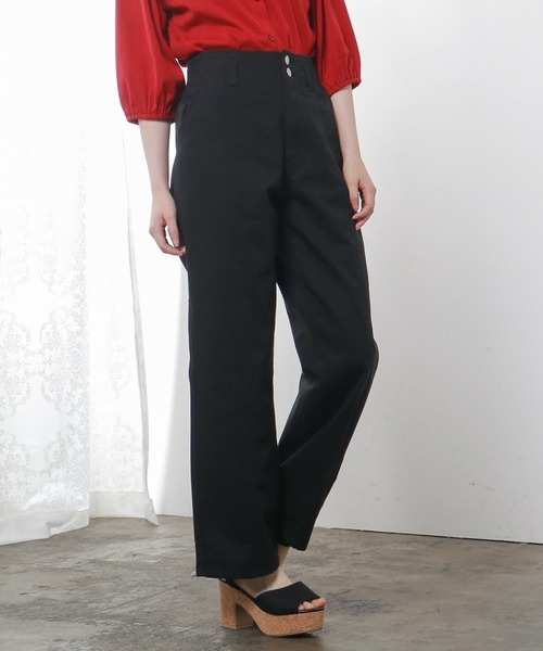 Honeys(ハニーズ)の「ストレートパンツ(デニムパンツ・レディース・アイボリー/ブラック/インディゴブルー/ライトインディゴブルー・SS/S/M/L)」の13枚目の写真